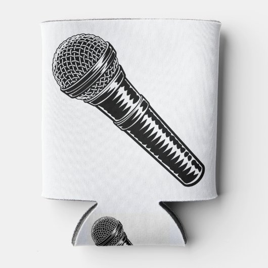 Rafraîchisseur Pour Canette Style gravé Vintage de microphone (Devant)