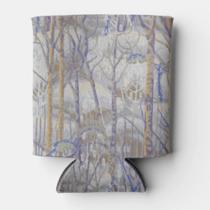 Rafraîchisseur Pour Canette Style Moderne du Milieu du Siècle Motif de Forêt d