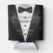 Rafraîchisseur Pour Canette Style Tuxedo personnalisé Bachelor Party (Dos)