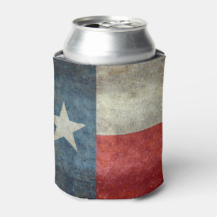 Rafraîchisseur Pour Canette Style vintage de drapeau d'état du Texas le rétr