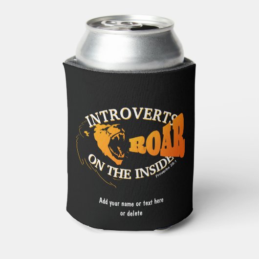 Rafraîchisseur Pour Canette Stylish INTROVERTS ROAR SUR L'INTÉRIEUR Introverte (Can Dos)