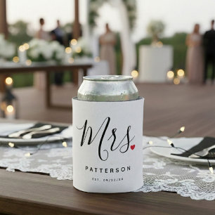 Rafraîchisseur Pour Canette Stylish Mme Custom Nom et Mariage de date