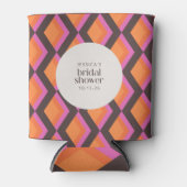 Rafraîchisseur Pour Canette Stylish Moderne du Milieu du Siècle Rose Marron Fê (Devant)