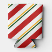 Rafraîchisseur Pour Canette Sucre de canne rouge vert et or Noël (Devant)