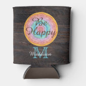 Rafraîchisseur Pour Canette Sud-ouest Pastel Rustique Tone Grain Monogramme (Devant)