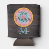 Rafraîchisseur Pour Canette Sud-ouest Pastel Rustique Tone Grain Monogramme (Dos)