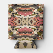 Rafraîchisseur Pour Canette Sud-Ouest Squiggly Laid Terre Tone Abstrait (Devant)