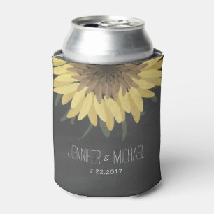 Rafraîchisseur Pour Canette Sunflower Chalkboard Russe Mariage