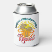 Rafraîchisseur Pour Canette Sunrise-Sunburn-Sunset-Repeat | Palmiers d'or (Can Dos)