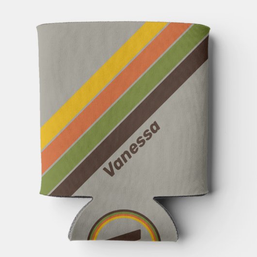 Rafraîchisseur Pour Canette Sunset Clover Stripes with Name (Dos)