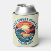 Rafraîchisseur Pour Canette Sunset Surfing Beach Buzz- (Can devant)