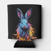 Rafraîchisseur Pour Canette Superbe Lapin Bleu en feu (Dos)