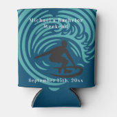 Rafraîchisseur Pour Canette Surf de baccalauréat en bleu personnalisé Can Cool (Devant)