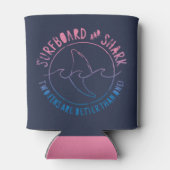 Rafraîchisseur Pour Canette Surf Et Requin Drôle Surfer Surf Été (Dos)