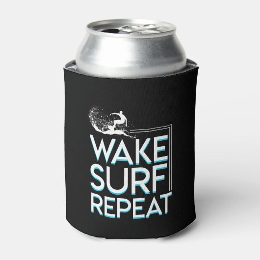 Rafraîchisseur Pour Canette Surf Wake Répéter Surfing Cadeaux Lover (Can devant)