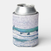 Rafraîchisseur Pour Canette Surfers Aqua Blue Ocean Art Can Cooler (Can devant)