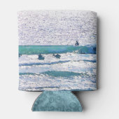 Rafraîchisseur Pour Canette Surfers Aqua Blue Ocean Art Can Cooler (Dos)