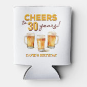 Rafraîchisseur Pour Canette Surprise Cheers and Beers Birthday Party (Devant)