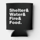 Rafraîchisseur Pour Canette Survie (Abri & Eau & Feu & Nourriture). Cool (Devant)