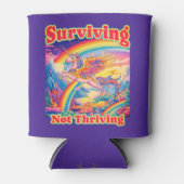 Rafraîchisseur Pour Canette Surviving Not Thriving – Rainbow Unicorn (Devant)