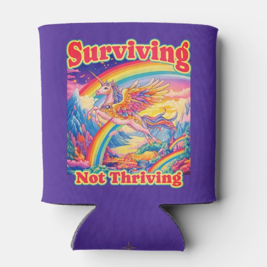 Rafraîchisseur Pour Canette Surviving Not Thriving – Rainbow Unicorn (Dos)