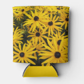 Rafraîchisseur Pour Canette Susans jaune orné noir floral (Devant)