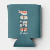 Rafraîchisseur Pour Canette Sushi Nigiri Sashimi Maki Roll Nom Personnalisé (Dos)
