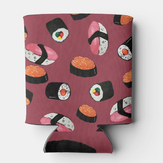 Rafraîchisseur Pour Canette Sushi Onigiri Rolls : Illustration transparente (Dos)