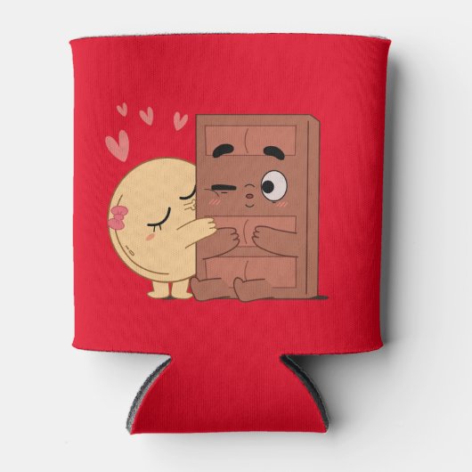 Rafraîchisseur Pour Canette Sweet Kisses Choco Pancake Valentines Couples Amou (Devant)