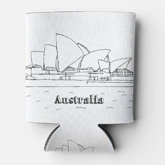 Rafraîchisseur Pour Canette Sydney Australie Art Vacances Dessin Vacances Art (Devant)