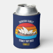 Rafraîchisseur Pour Canette Sydney Opera House Australie Voyage Custom Blue (Can devant)