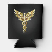 Rafraîchisseur Pour Canette Symbole Polygonal Or Caduceus (Devant)