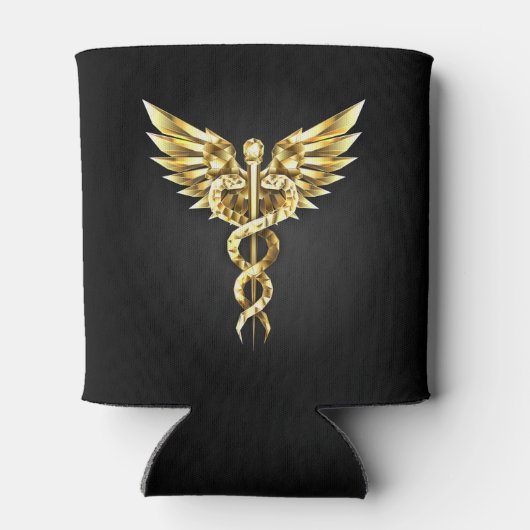 Rafraîchisseur Pour Canette Symbole Polygonal Or Caduceus (Dos)