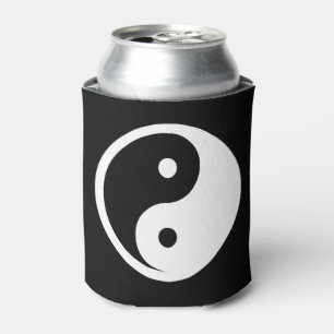 Rafraîchisseur Pour Canette Symbole Yin Yang - dessin de tatouage solide 2