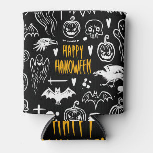 Rafraîchisseur Pour Canette Symboles d'Halloween dessinés à la main, collectio