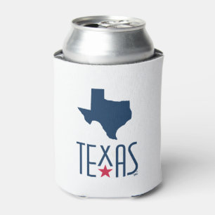Rafraîchisseur Pour Canette Symboles du Texas, Texas, bleu marine
