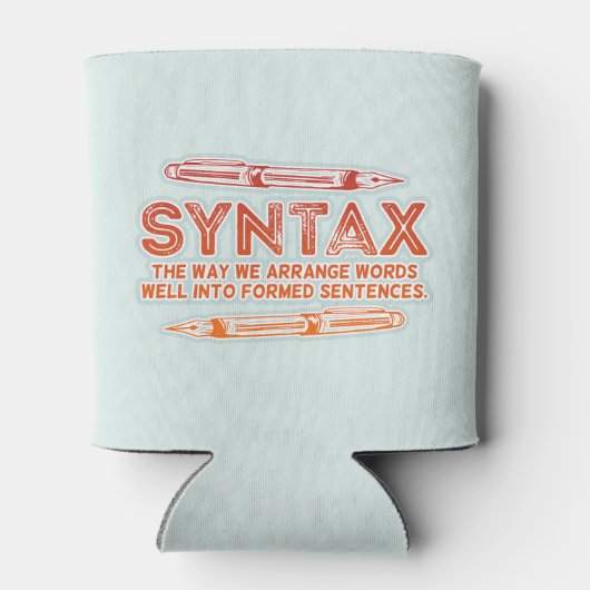 Rafraîchisseur Pour Canette Syntaxe Funky Structure de la phrase Grammaire (Dos)