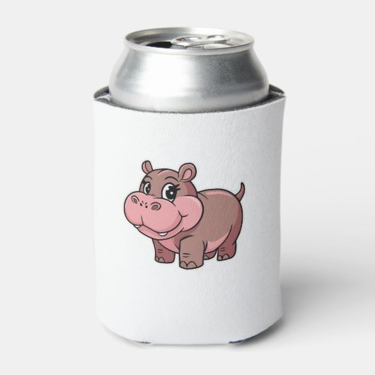 Rafraîchisseur Pour Canette T-Shirt à manches longues pour bébé mignon Hippo M (Can devant)