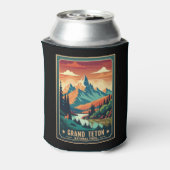 Rafraîchisseur Pour Canette T-shirt de randonnée Retro Grand Teton (Can Dos)