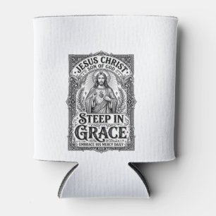 Rafraîchisseur Pour Canette T-shirt graphique Jésus amateur de thé chrétien