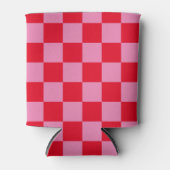 Rafraîchisseur Pour Canette Tableau de contrôle rétro À damiers Motif rose ora (Devant)