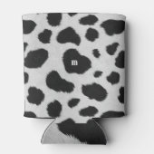 Rafraîchisseur Pour Canette Taches de vache noire et blanche texture motif fau (Dos)