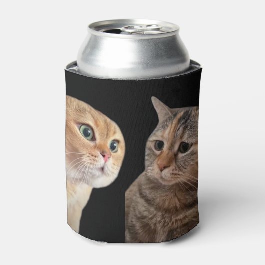 Rafraîchisseur Pour Canette Talking Cats Mème double face Noir (Can devant)