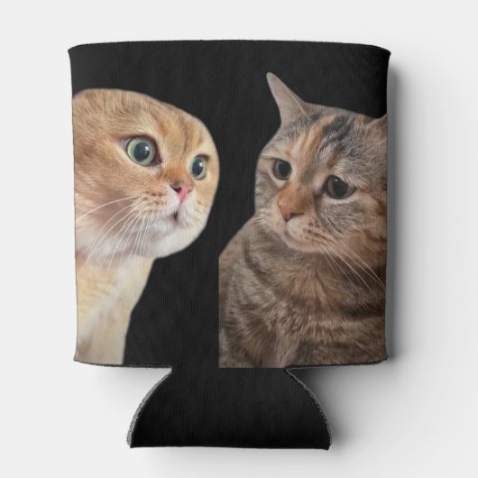 Rafraîchisseur Pour Canette Talking Cats Mème double face Noir (Dos)