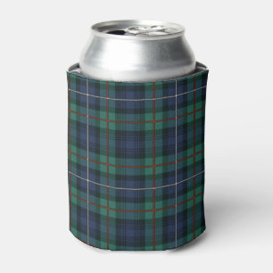 Rafraîchisseur Pour Canette Tartan Clan Robertson Plaid Motif bleu vert