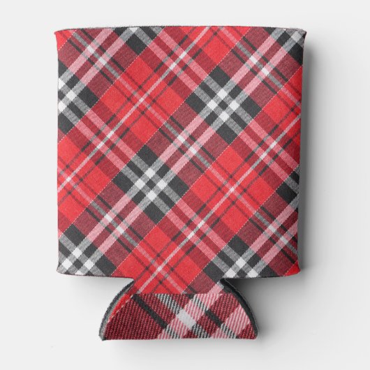 Rafraîchisseur Pour Canette Tartan Motif en tissu Top View (Devant)