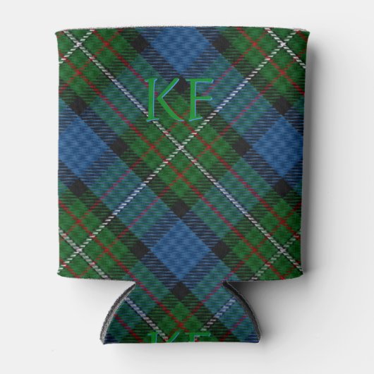 Rafraîchisseur Pour Canette Tartan officiel Fergusson avec monogramme / initia (Devant)