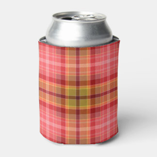 Rafraîchisseur Pour Canette Tartan Rose Orange