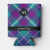 Rafraîchisseur Pour Canette Tartan vert de mer, violet et bleu (Devant)