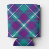 Rafraîchisseur Pour Canette Tartan vert de mer, violet et bleu (Dos)